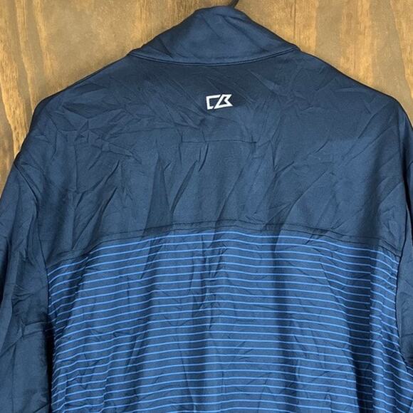 Cutter & Buck Men Jacket Navy Blue Budweiser 1/4 Zip DryTec 50+ SPF Stretch XL - Picture 11 of 12
